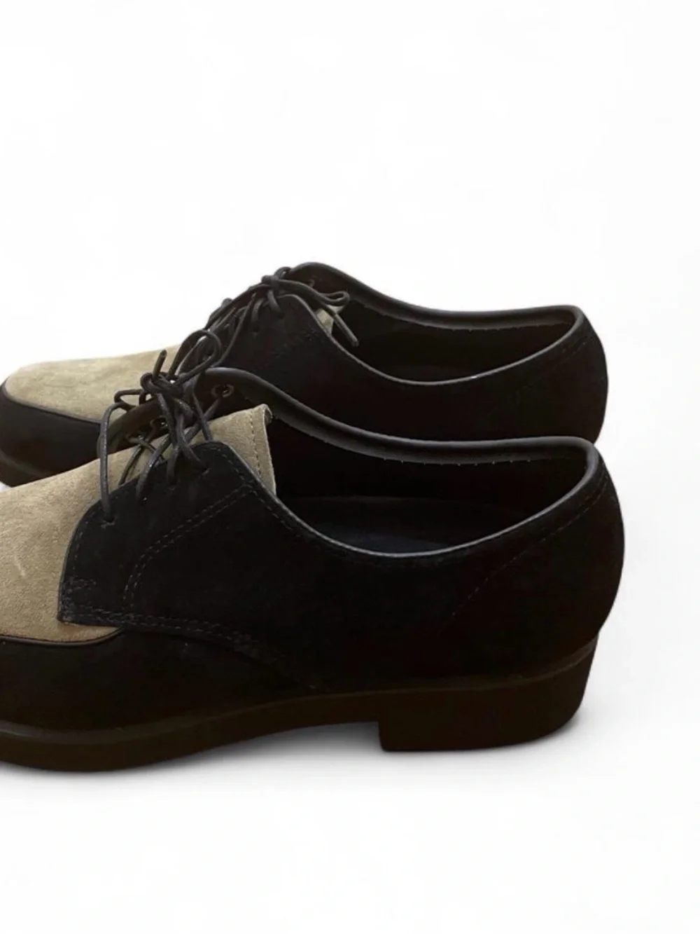 Hush Puppies Two-Tone Suede Derby Shoes - Navy and Light Gray